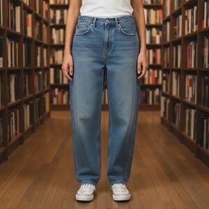 Talula Agolde Jeans Womens 31 (Fits 33x36) Blue Light Wash Relaxed Baggy 90s